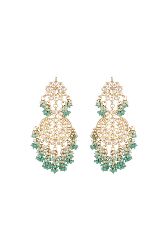 Kundan Waterfall Stone Earrings - MRR265