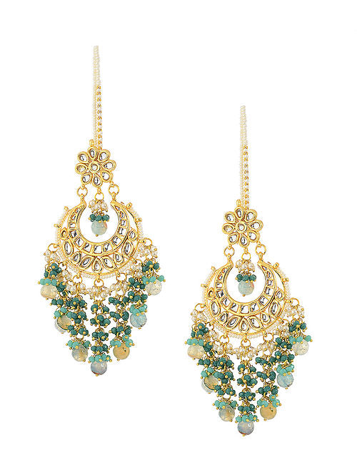 Kundan Waterfall Stone Earrings - MRR269