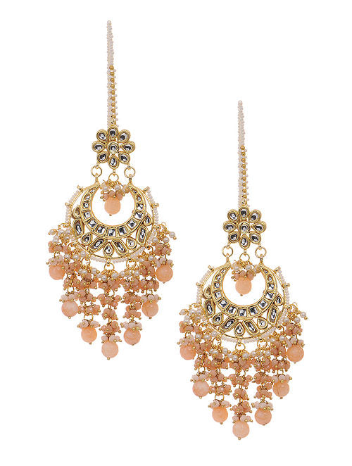 Kundan Waterfall Stone Earrings - MRR270