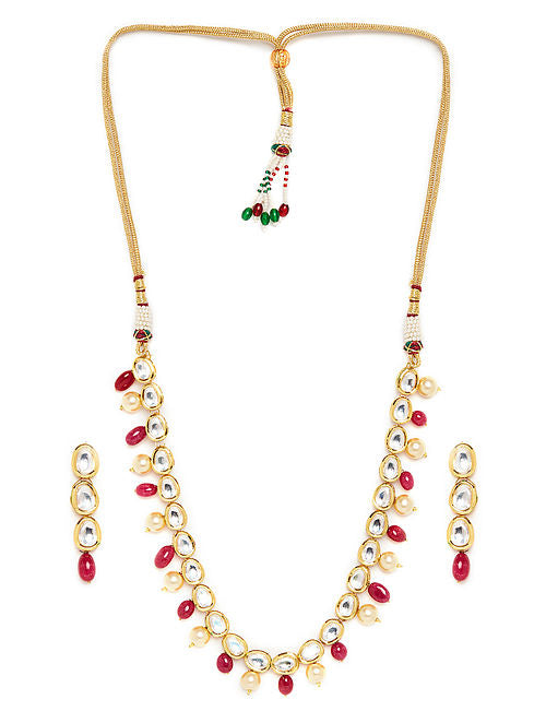 Kundan Neckpiece With Earrings - MRR284