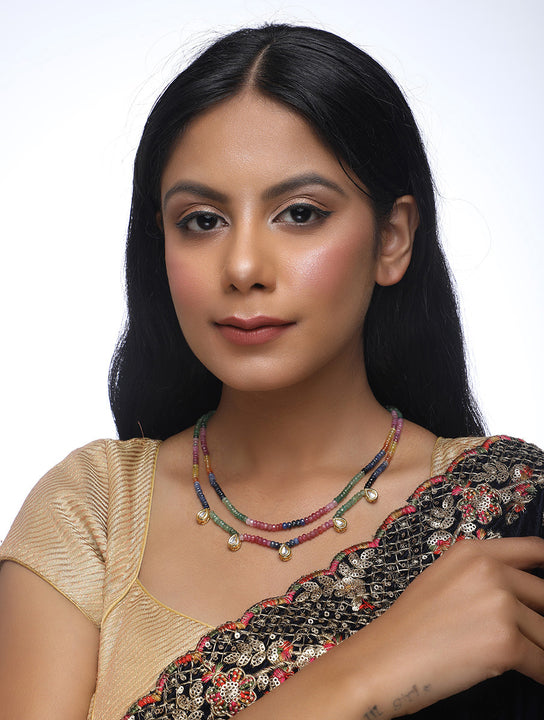 Multi Onyx Beads Neckpiece - MRR32