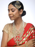 Kundan Layered Neckpiece With Naath & Jhumaar - MRR81