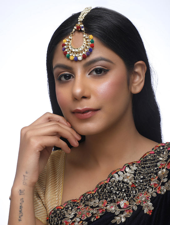 Multi Kundan Maang Tikka - MRR8