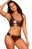 Ujena Easee Fit Action Bronze Cheeky Bikini Top Only - Top Only: Medium