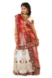 Simply Beautiful Red and White Wedding Lehenga Choli-SNT11142