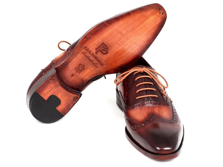 Paul Parkman Men's Two Tone Wingtip Oxfords Shoes (ID#PP22TX54)