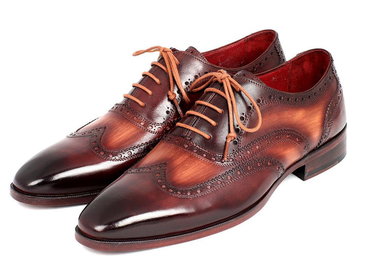 Paul Parkman Men's Two Tone Wingtip Oxfords Shoes (ID#PP22TX54) Size 12-12.5 D(M) US