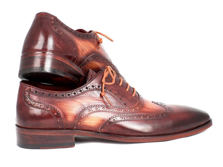 Paul Parkman Men's Two Tone Wingtip Oxfords Shoes (ID#PP22TX54) Size 7.5 D(M) US