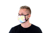 3 Pk Deluxe Tie Dye Print Reusable Face Mask Unisex Breathable Washable 2 Layer Ice Silk and Cotton Fabric