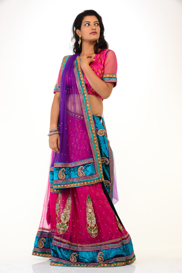 Rich Pink Mauve Lehenga Choli