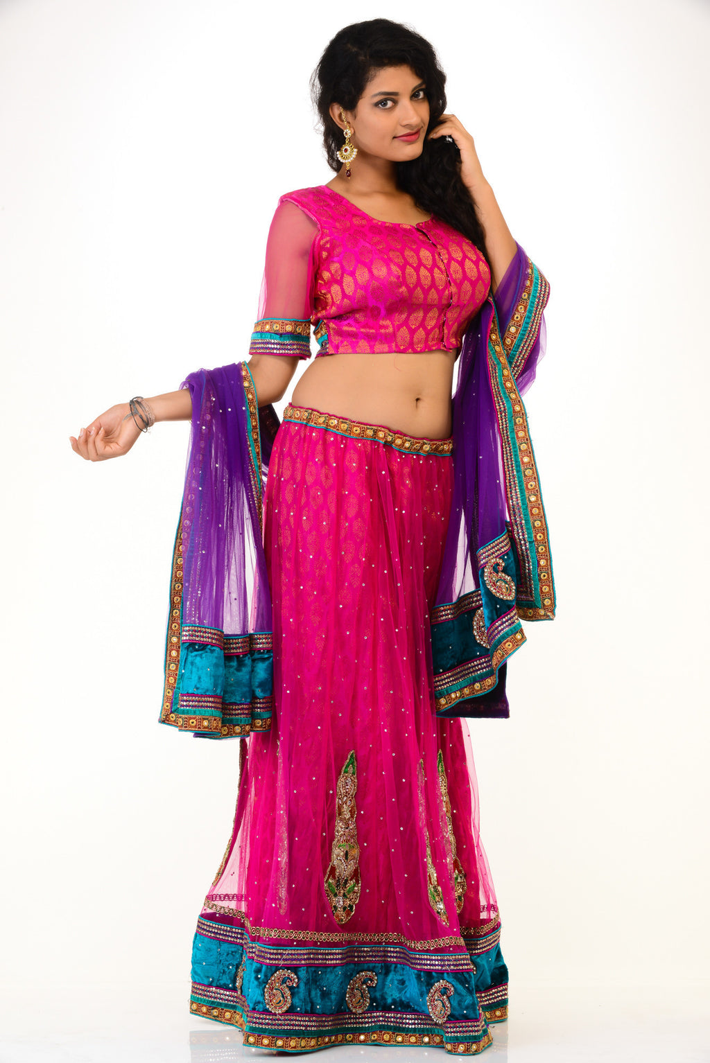 Rich Pink Mauve Lehenga Choli