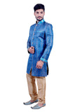 Electric Blue Indian Wedding Indo-Western Sherwani for Men