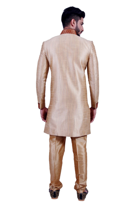 Daffodil Gold Indian Wedding Indo-Western Sherwani for Men