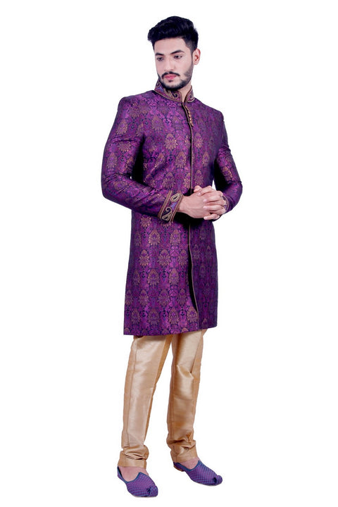 Designer Multi Colored Indian Festivals Indo-Western Sherwani for Men