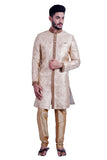 Flaxen Indian Wedding Indo-Western Sherwani for Men