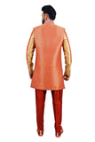 Designer Short Multicolored Indian Wedding Indo-Western Sherwani for Men