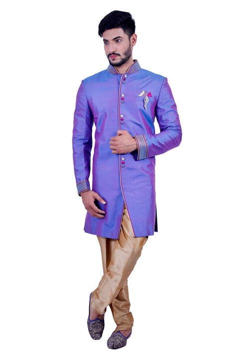 Amethyst Indian Wedding Indo-Western Sherwani for Men