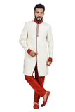 White Indian Wedding Indo-Western Sherwani for Men