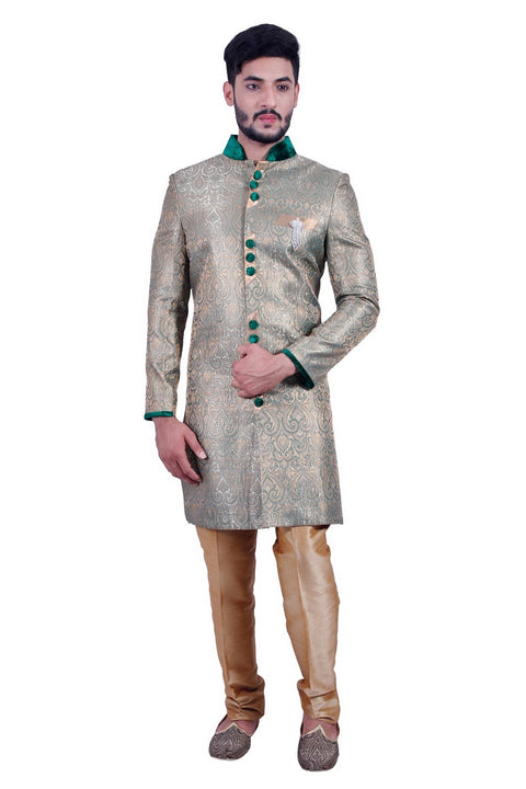 Unique Multicoloured Indian Wedding Indo-Western Sherwani for Men