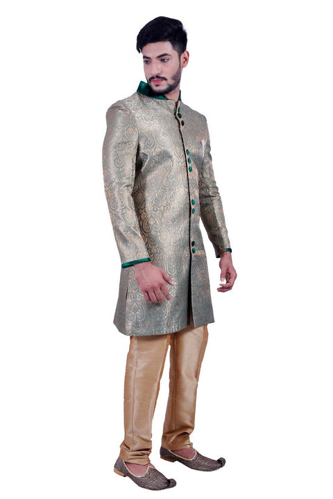 Unique Multicoloured Indian Wedding Indo-Western Sherwani for Men