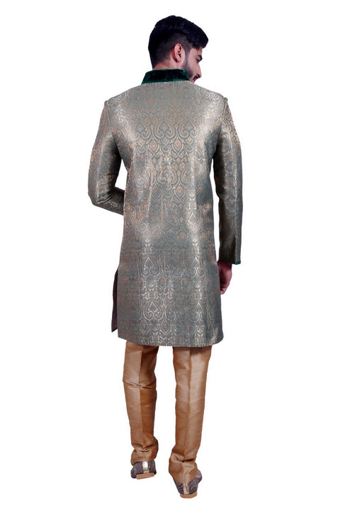 Unique Multicoloured Indian Wedding Indo-Western Sherwani for Men