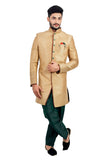 Natural Jute Indian Wedding Indo-Western Sherwani for Men