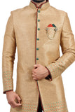 Natural Jute Indian Wedding Indo-Western Sherwani for Men