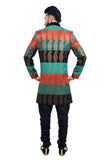 Multicoloured Designer Short Indian Wedding Indo-Western Sherwani for Men