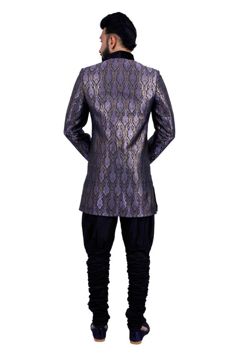 Purple Indian Wedding Indo-Western Sherwani for Men