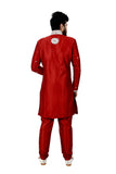 Maroon Silk Traditional Indian Wedding Indo-Western Sherwani for Men