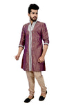 Rosy Brown Silk Traditional Indian Wedding Indo-Western Sherwani for Men