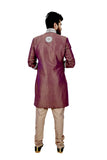 Rosy Brown Silk Traditional Indian Wedding Indo-Western Sherwani for Men