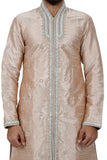 Almond Silk Traditional Indian Wedding Indo-Western Sherwani for Men