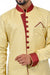 Golden Katan Stepal Brocade Silk Traditional Indian Wedding Indo-Western Sherwani for Men