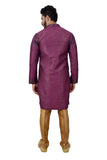 Purple Silk Traditional Indian Wedding Indo-Western Sherwani for Men