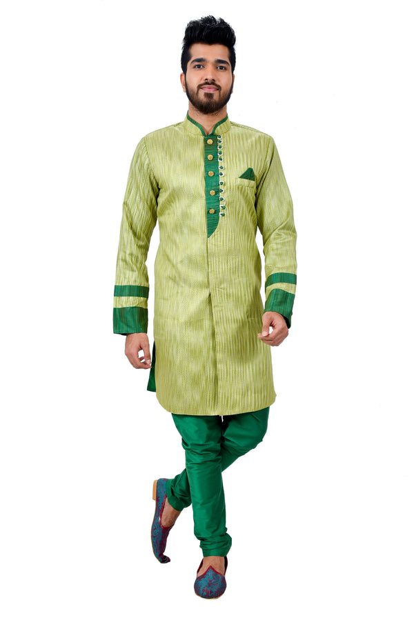 Kiwi Silk Traditional Indian Wedding Indo-Western Sherwani for Men