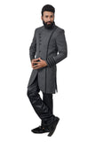 Gray Asparagus Italian Febric Traditional Indian Wedding Indo-Western Sherwani for Men