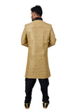 Lion Fancy Katan Silk Traditional Indian Wedding Indo-Western Sherwani for Men