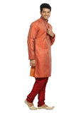 Saffron Indian Wedding Kurta Pajama Sherwani for Men