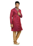 Crimson Indian Wedding Kurta Pajama Sherwani for Men