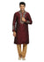 Maroon Indian Wedding Kurta Pajama Sherwani for Men