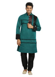 Green Indian Wedding Designer Kurta Pajama Sherwani for Men