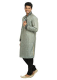 Silver Grey Indian Wedding Kurta Pajama Sherwani for Men