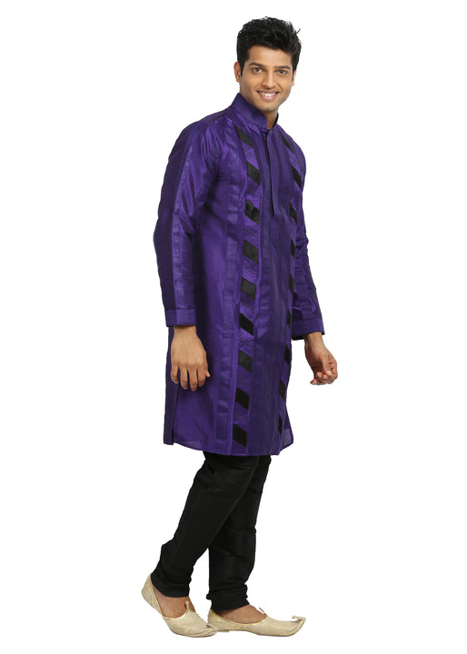 Purple Indian Wedding Kurta Pajama Sherwani for Men