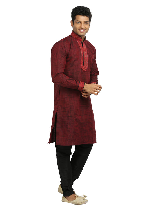Maroon Indian Wedding Kurta Pajama for Men