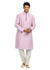 Light Pink Cotton Linen Indian Kurta Pajama Sherwani - Indian Ethnic Wear for Men