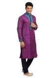 Magenta Indian Wedding Kurta Pajama Sherwani - Indian Ethnic Wear for Men