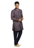 Chocolate Blue Trendy Indian Wedding Kurta Pajama for Men