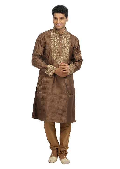 Sienna Coffee Indian Wedding Kurta Pajama for Men