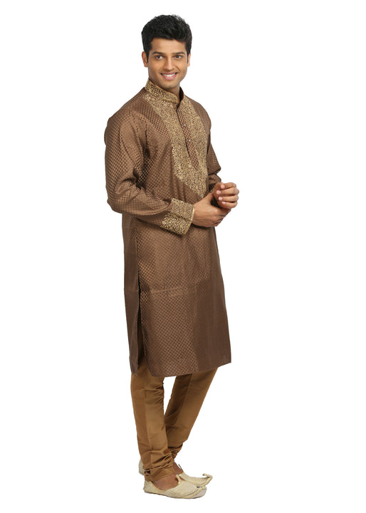 Sienna Coffee Indian Wedding Kurta Pajama for Men